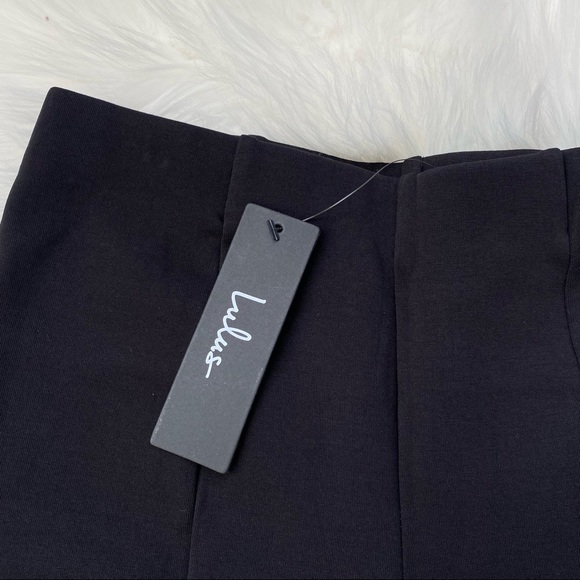 NWT Lulu’s Size S Enterprising Black High-Waisted Trouser Pants - Picture 8 of 9